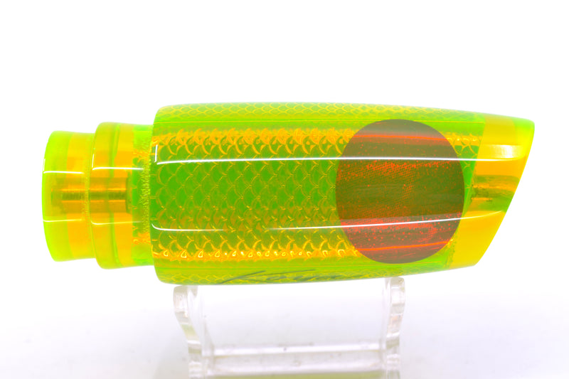 Koya Lures Chartreuse Resin Rainbow Scale Red Eyes Small 614 10" 5oz