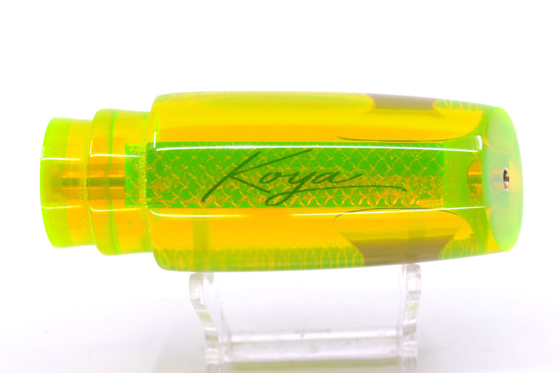 Koya Lures Chartreuse Resin Rainbow Scale Red Eyes Small 614 10" 5oz