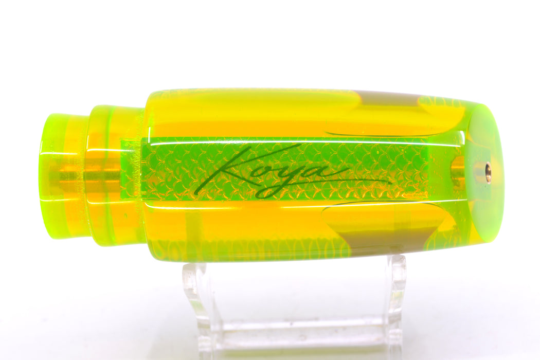 Koya Lures Chartreuse Resin Rainbow Scale Red Eyes Small 614 10" 5oz