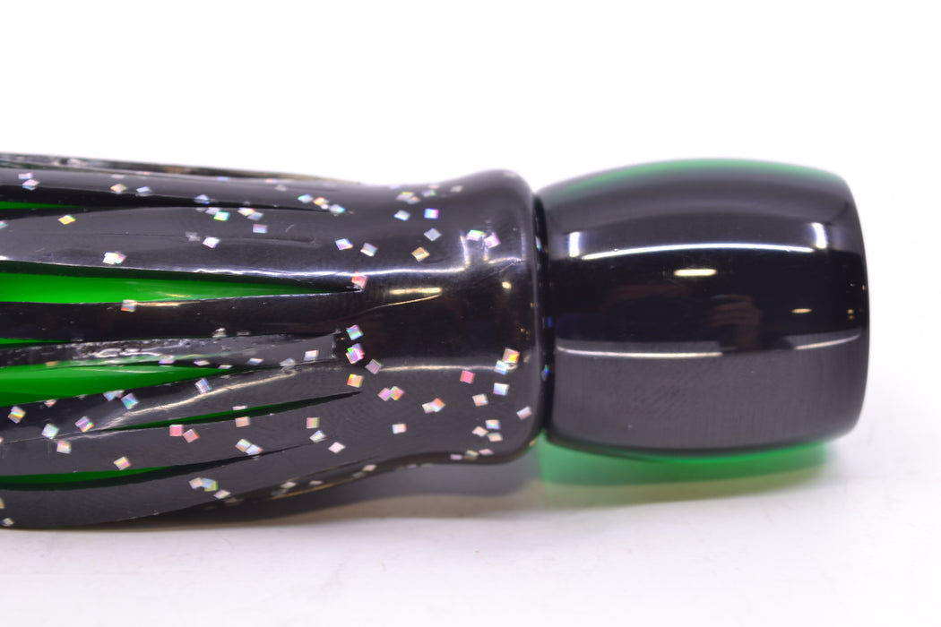 Moyes Lures Green MOP Black Back Taxi Eyes Tang 5" 3oz Skirted Black/Green GZE