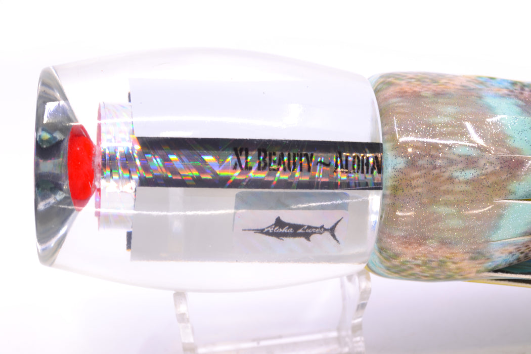 Aloha Lures Clear Mirrored Rainbow Starburst XL Beauty 14" 11.5oz FT Vinyl Yellowfin GZE