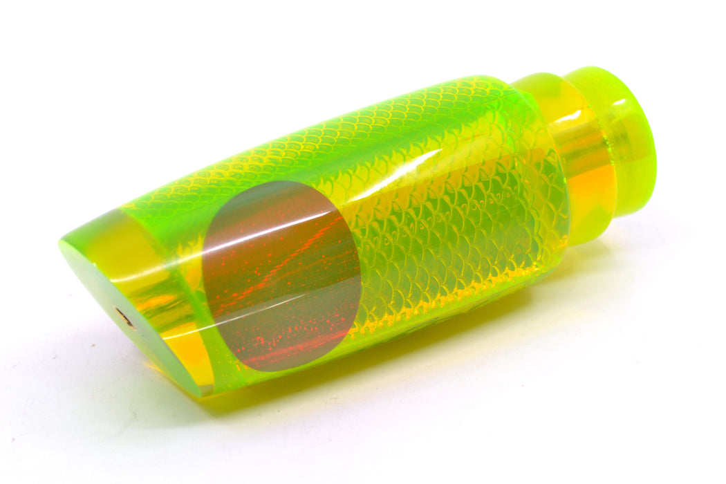 Koya Lures Chartreuse Resin Rainbow Scale Red Eyes Small 614 10" 5oz