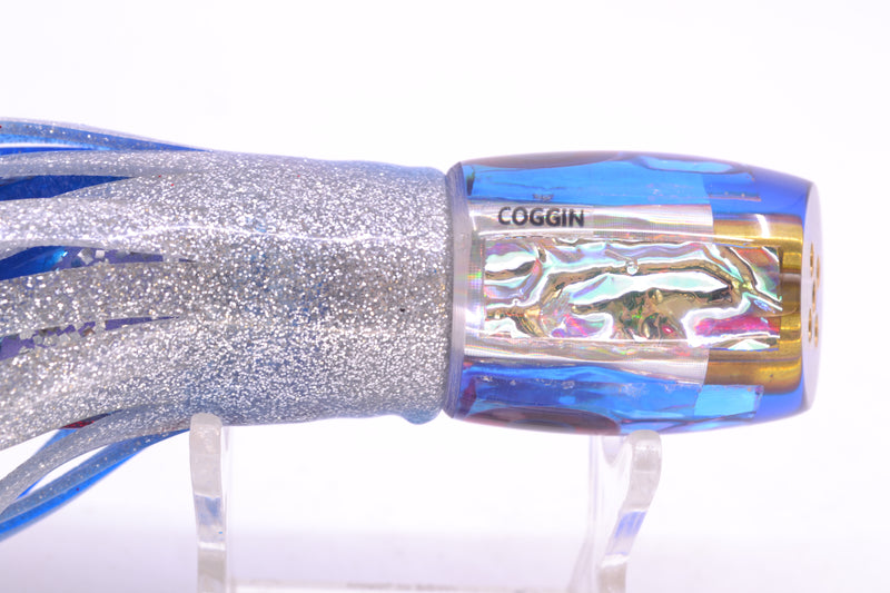 Coggin Lures Ice Rainbow Dichro Blue-Red Back Jetted Sugar Bear Slant 9" 4.7oz Skirted