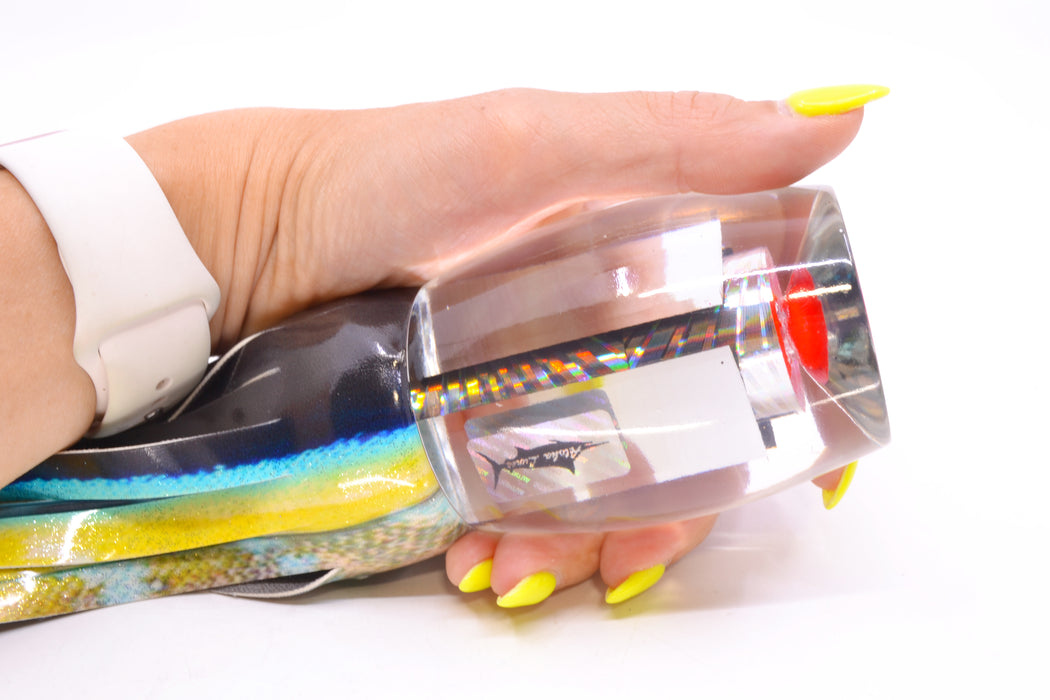 Aloha Lures Clear Mirrored Rainbow Starburst XL Beauty 14" 11.5oz FT Vinyl Yellowfin GZE