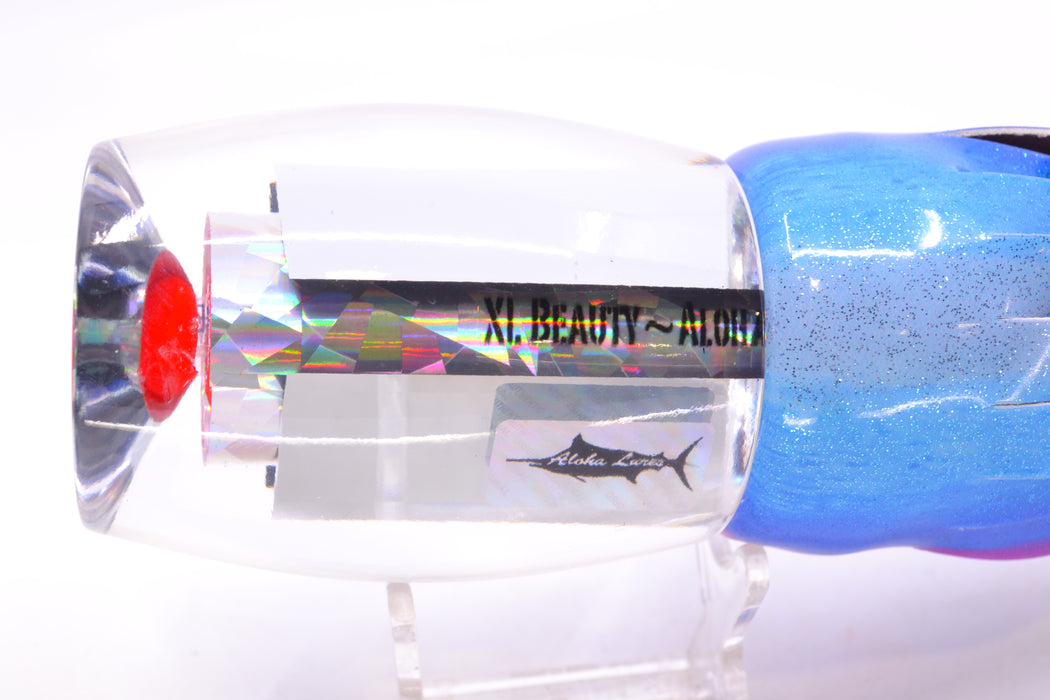 Aloha Lures Clear Mirrored Rainbow Flake XL Beauty 14" 11.5oz FT Vinyl Blue Dream GZE