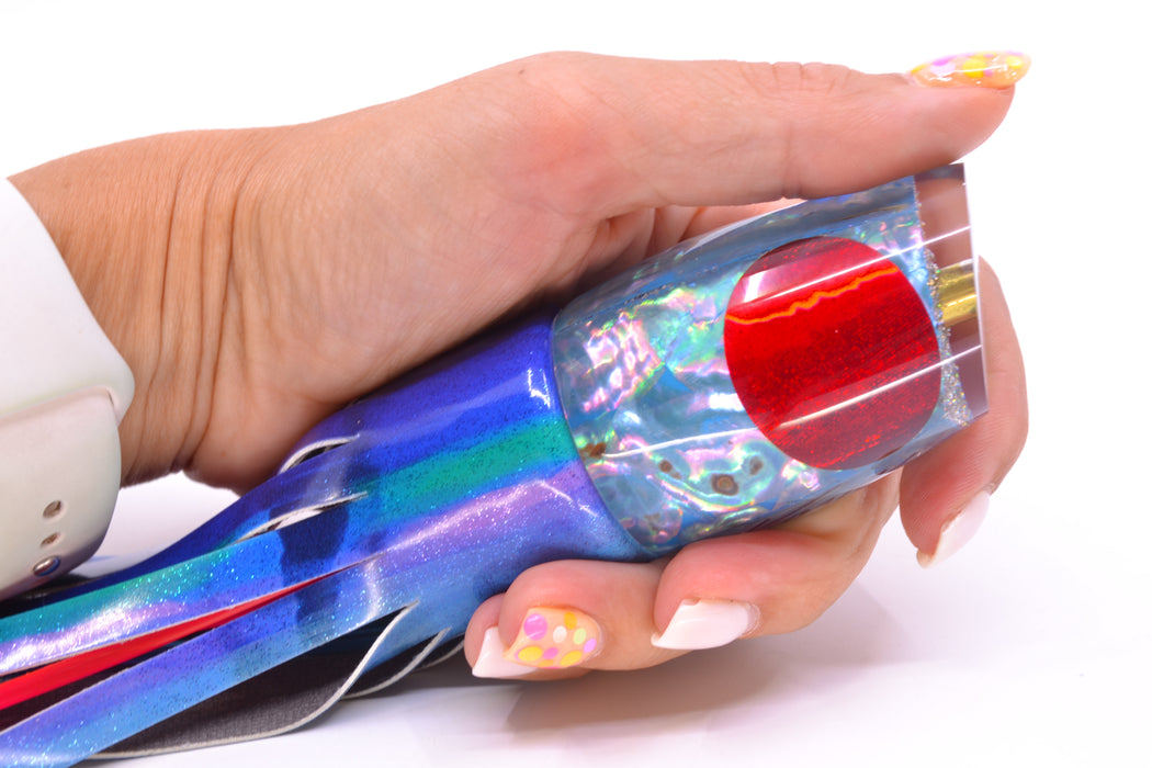 Koya Lures Ice Blue Awabi Red Eyes Small 861 10" 6oz Fire Tailz Vinyl Blueberry GZE
