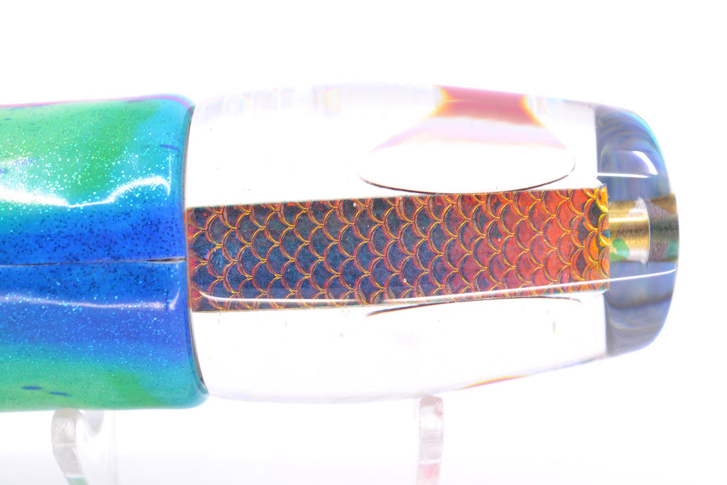 Koya Lures Rainbow Scale Red Eyes Small 861 10" 6oz Fire Tailz Vinyl Mad Mahi GZE