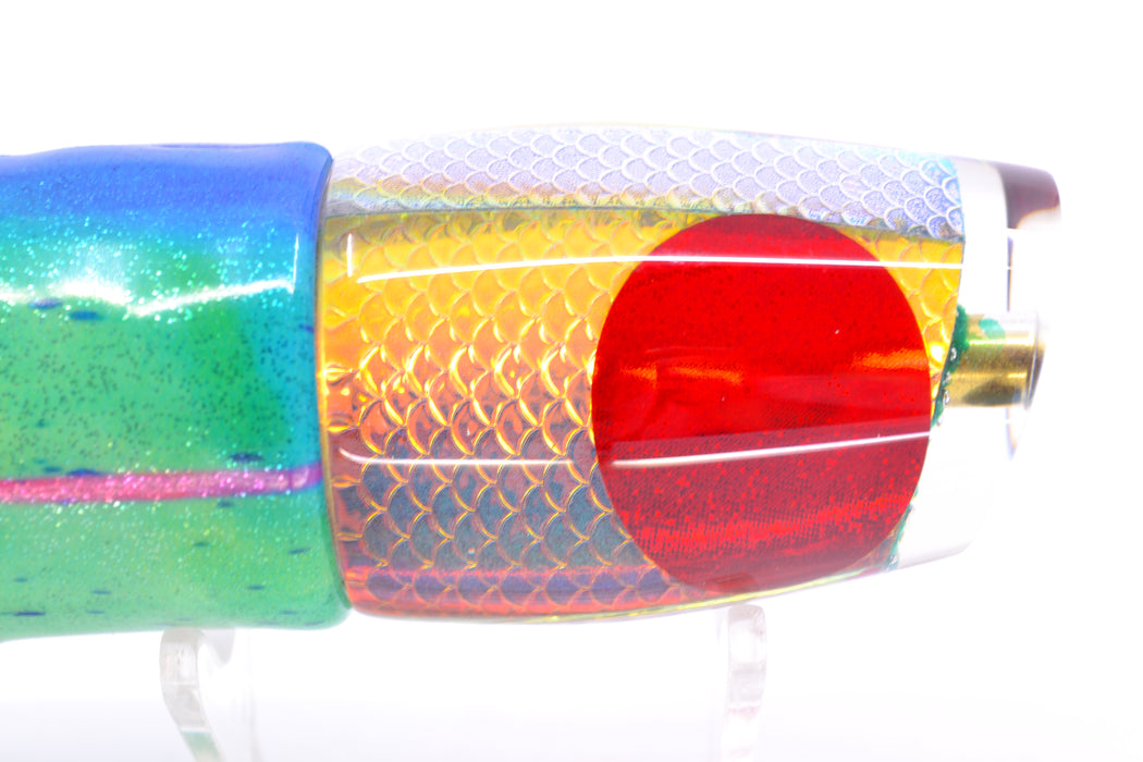 Koya Lures Rainbow Scale Red Eyes Small 861 10" 6oz Fire Tailz Vinyl Mad Mahi GZE