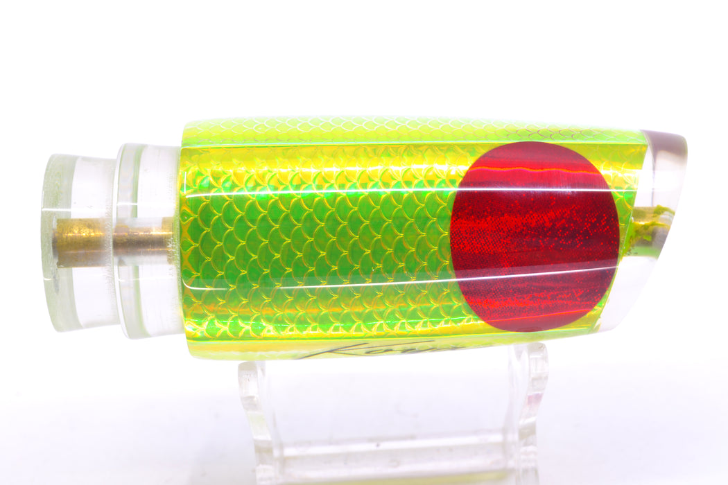 Koya Lures Lime Green Rainbow Scale Red Eyes Small 614 10" 5oz