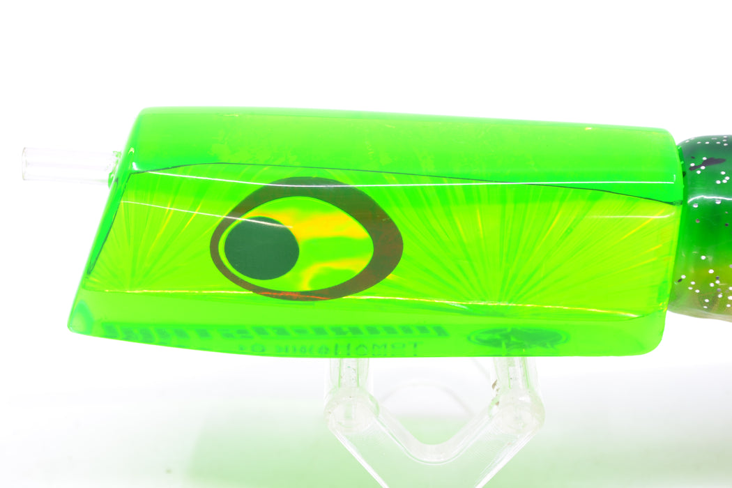 Marlinstar Green Rainbow Starburst Medium Tomahawk G4 9"+ 5.2oz Skirted Green-Clear