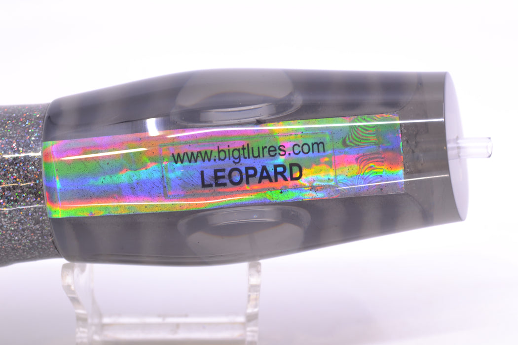 Big T Lures Smoke Rainbow Pearl Black Striped Back Leopard 12" 10.7oz Skirted Silver/White GZE