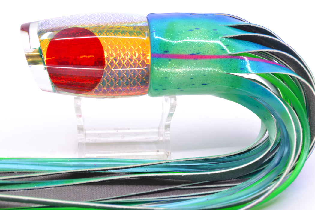 Koya Lures Rainbow Scale Red Eyes Small 861 10" 6oz Fire Tailz Vinyl Mad Mahi GZE