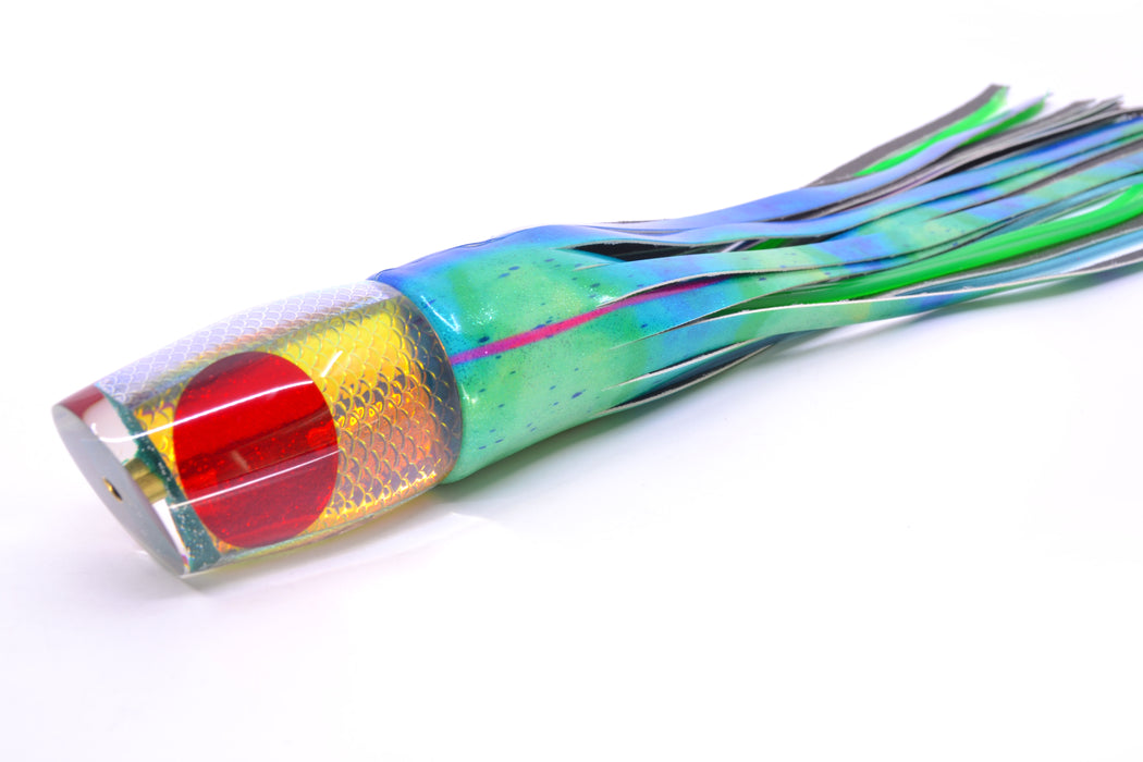 Koya Lures Rainbow Scale Red Eyes Small 861 10" 6oz Fire Tailz Vinyl Mad Mahi GZE