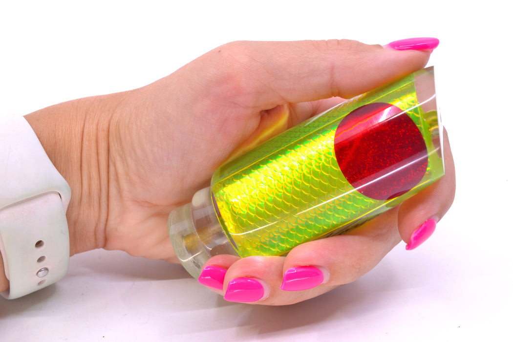 Koya Lures Lime Green Rainbow Scale Red Eyes Small 614 10" 5oz