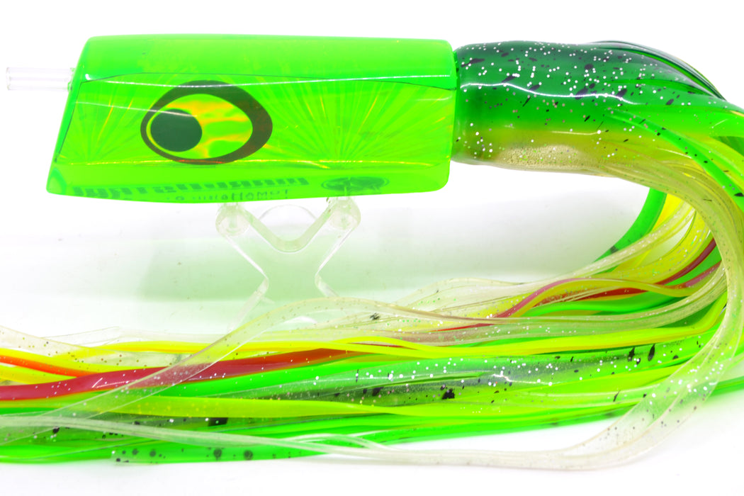 Marlinstar Green Rainbow Starburst Medium Tomahawk G4 9"+ 5.2oz Skirted Green-Clear