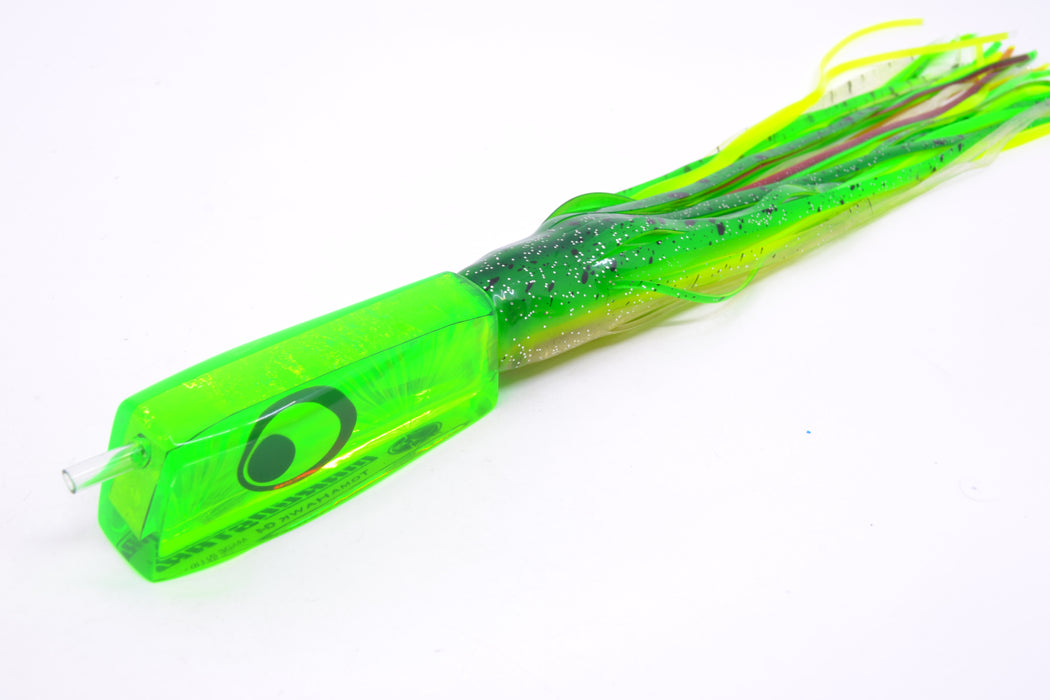 Marlinstar Green Rainbow Starburst Medium Tomahawk G4 9"+ 5.2oz Skirted Green-Clear