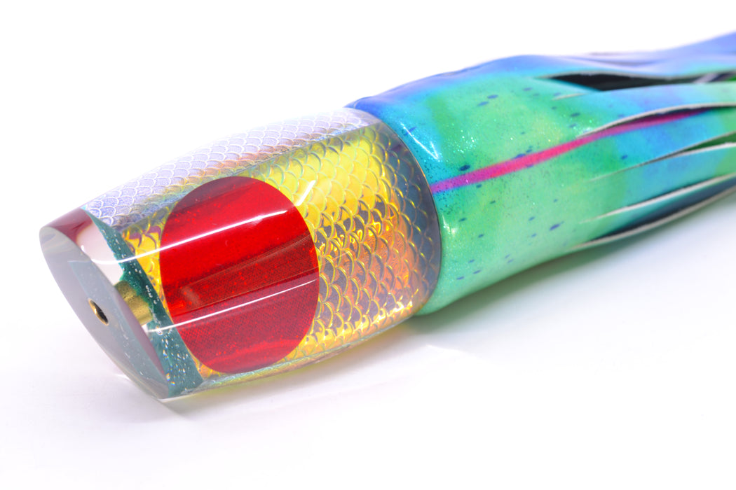 Koya Lures Rainbow Scale Red Eyes Small 861 10" 6oz Fire Tailz Vinyl Mad Mahi GZE