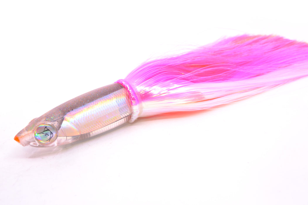 Bonze Lures Silver Rainbow Iridescent Back Weapon 9" 8oz Strobez Pink-White/Orange