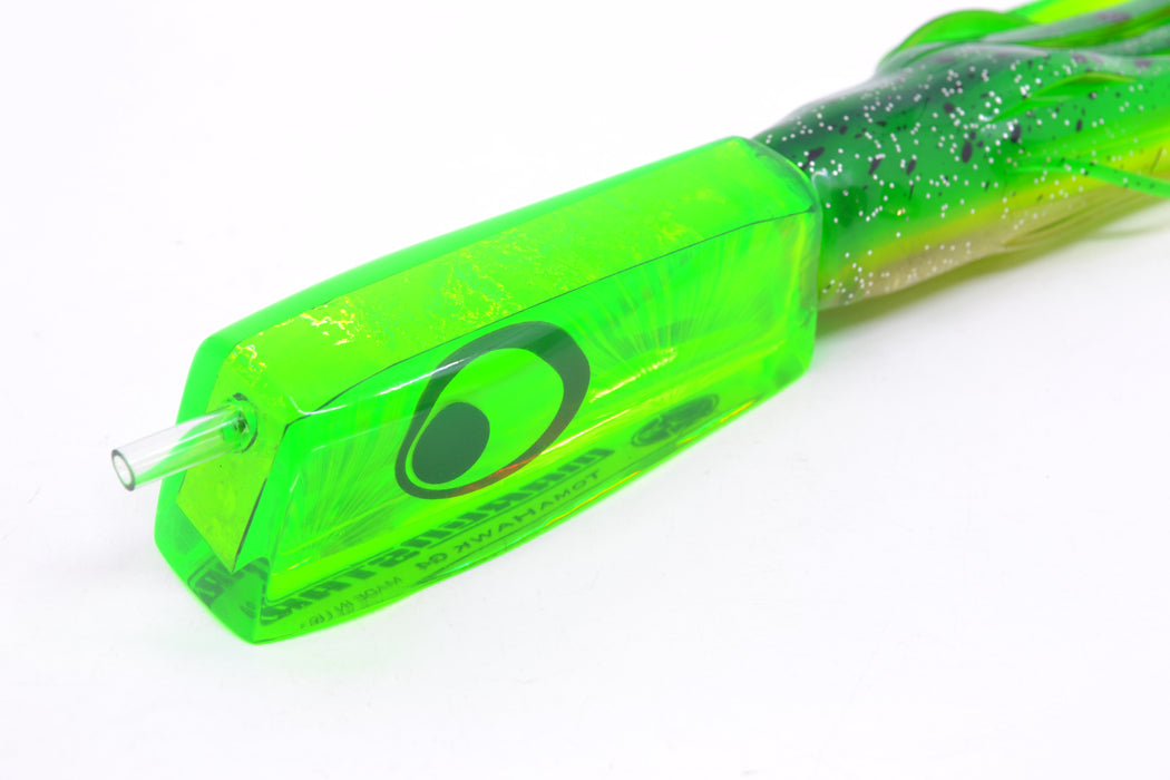 Marlinstar Green Rainbow Starburst Medium Tomahawk G4 9"+ 5.2oz Skirted Green-Clear