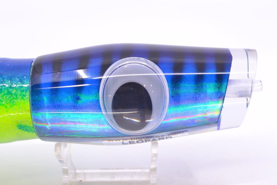 Big T Lures Blue-Silver Pearl Black Striped Back Leopard 12" 10.7oz Skirted Blue-Chartreuse-White GZE