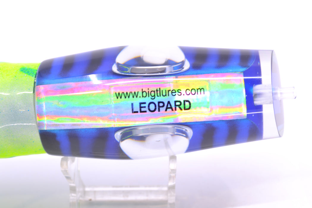 Big T Lures Blue-Silver Pearl Black Striped Back Leopard 12" 10.7oz Skirted Blue-Chartreuse-White GZE