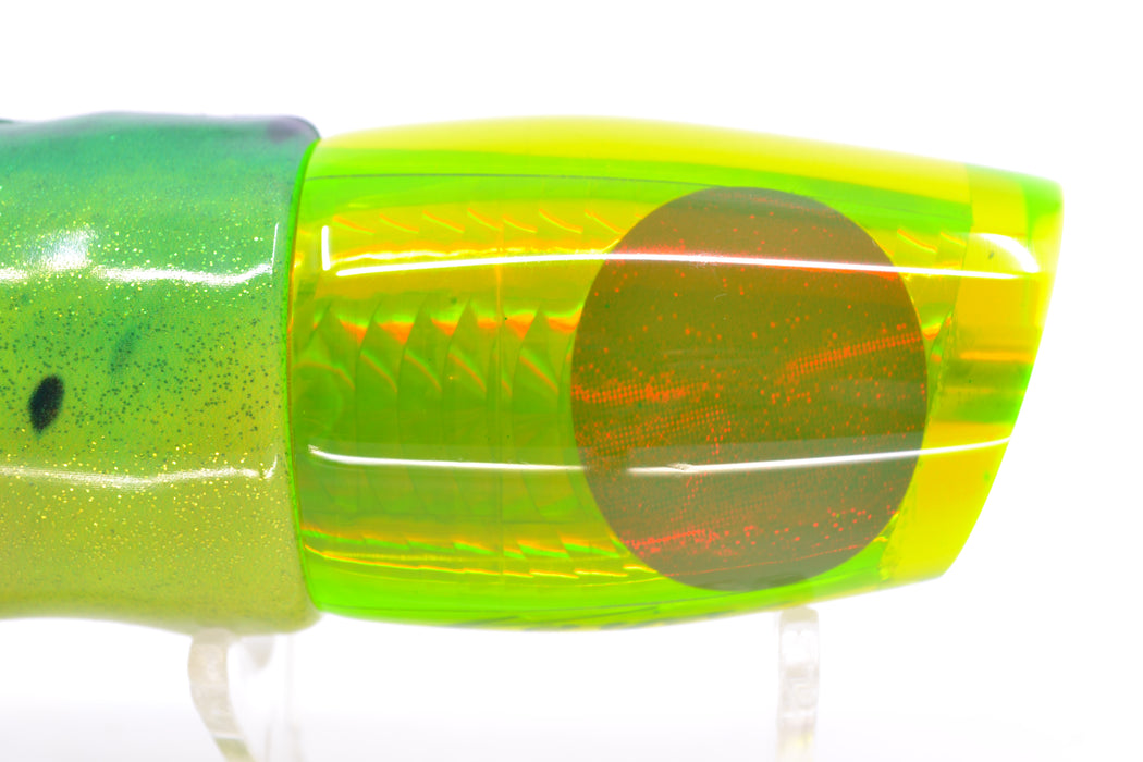 Koya Lures Green Rainbow Scale Red Eyes Small 861 10" 6oz Fire Tailz Vinyl Mahi GZE