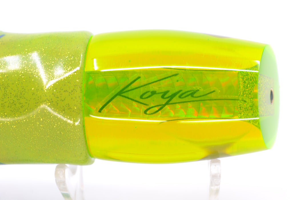 Koya Lures Green Rainbow Scale Red Eyes Small 861 10" 6oz Fire Tailz Vinyl Mahi GZE