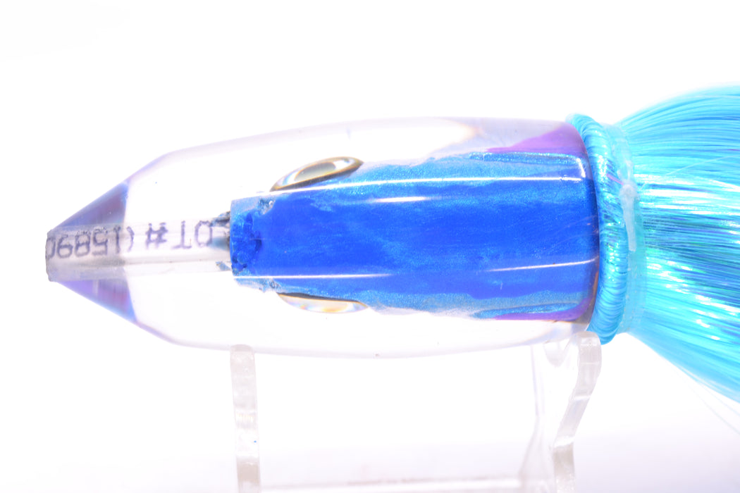 Aloha Lures Blue-Ice Blue Back Purple Fins Deep Six Malolo 9" 6.5oz Strobez Ice Blue-White GZE