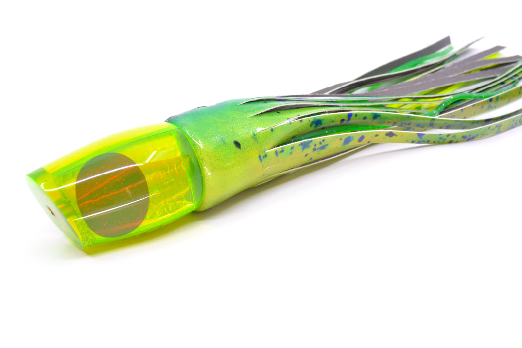 Koya Lures Green Rainbow Scale Red Eyes Small 861 10" 6oz Fire Tailz Vinyl Mahi GZE