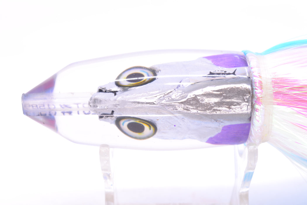 Aloha Lures Blue-Ice Blue Back Purple Fins Deep Six Malolo 9" 6.5oz Strobez Ice Blue-White GZE