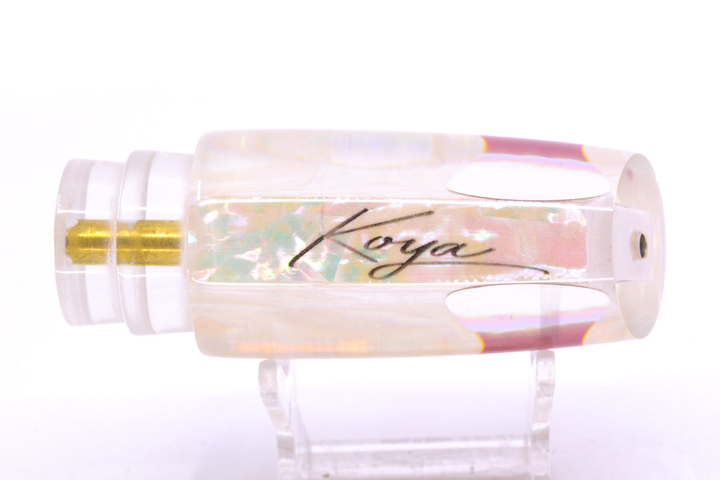 Koya Lures White Awabi Shell Red Eyes Small 614 10" 5oz