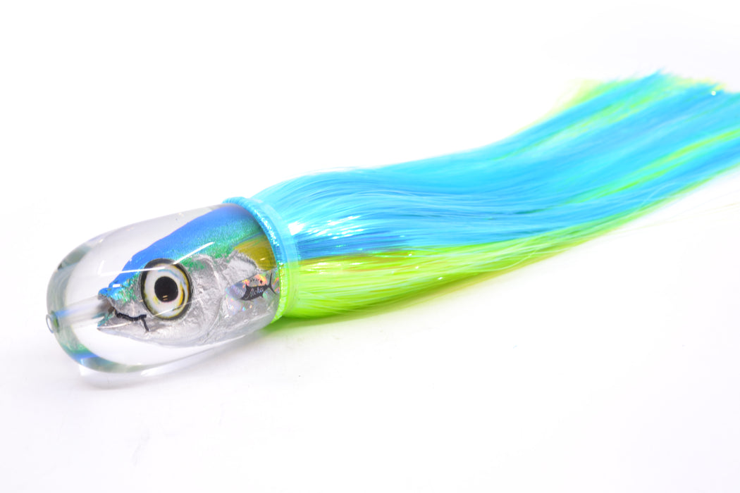 Aloha Lures Ice Blue-Turquoise Back Large Magic Malolo 12" 7oz Strobez Ice Blue-Green