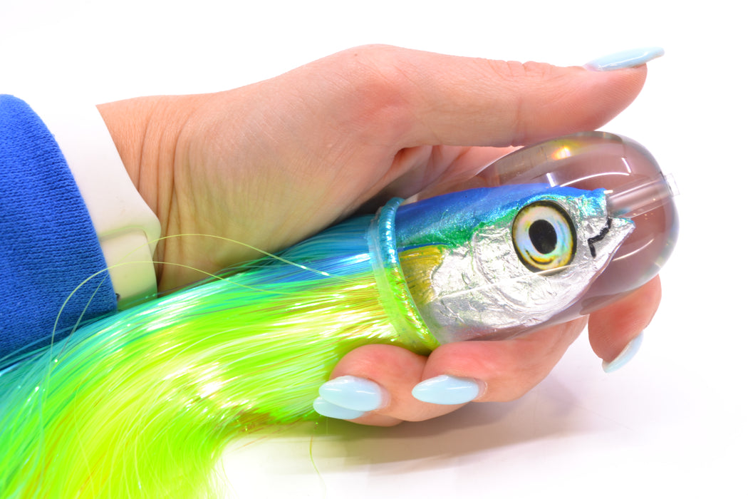 Aloha Lures Ice Blue-Turquoise Back Large Magic Malolo 12" 7oz Strobez Ice Blue-Green