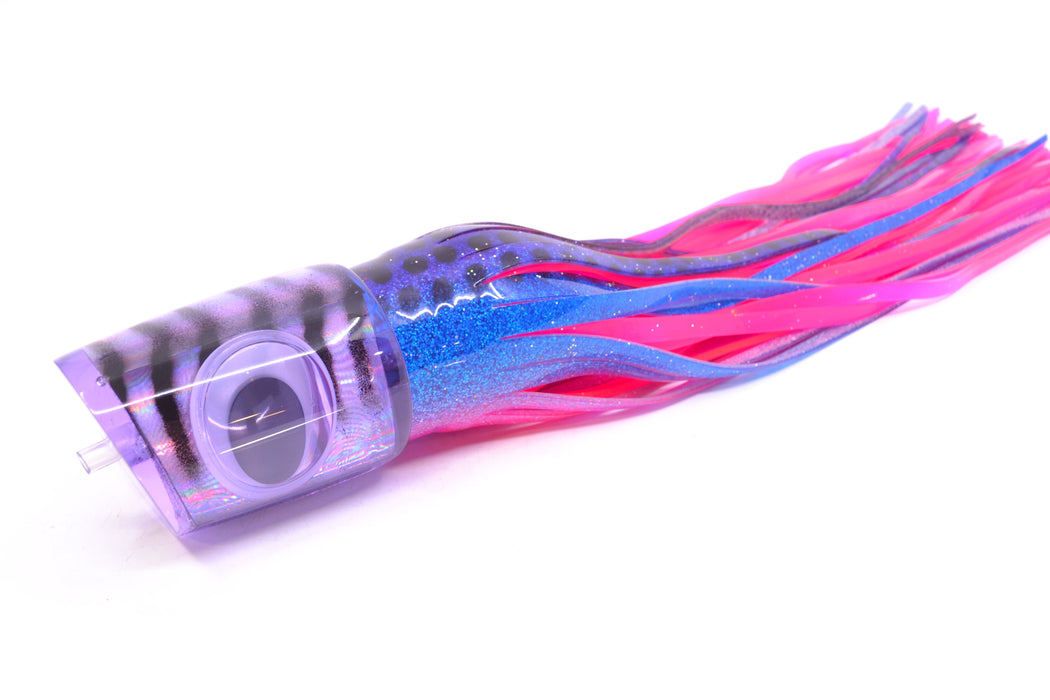 Big T Lures Purple Rainbow Pearl Black Striped Back Trevor's Terror 14" 10.5oz Skirted GZE