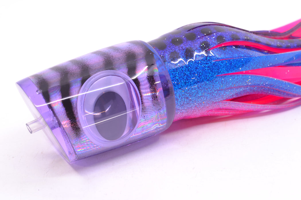 Big T Lures Purple Rainbow Pearl Black Striped Back Trevor's Terror 14" 10.5oz Skirted GZE