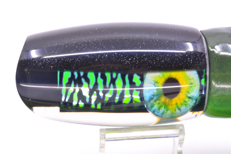 Coggin Lures Green Tiger Dichro Black Back Tado Mauna Kea Scoop 14" 12.7oz FT Vinyl