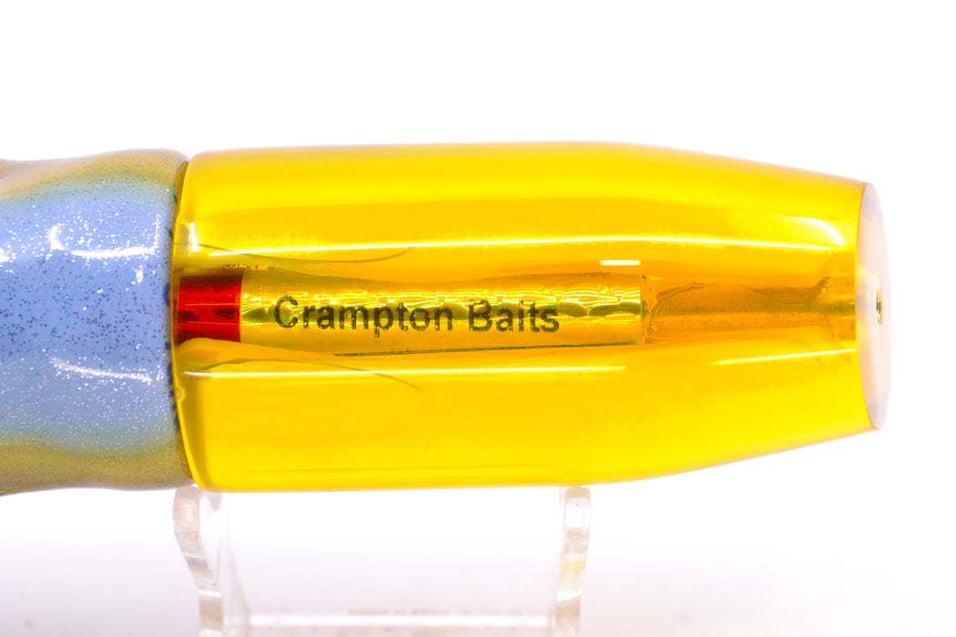 Crampton Baits Yellow Resin Real MOP Red Eyes Plunger 12" 7oz Fire Tailz Yellowfin