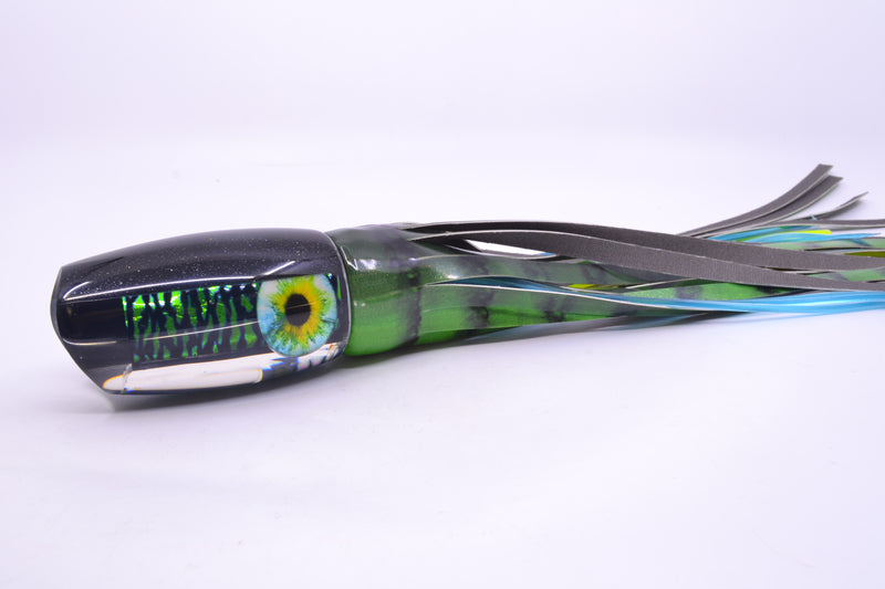 Coggin Lures Green Tiger Dichro Black Back Tado Mauna Kea Scoop 14" 12.7oz FT Vinyl