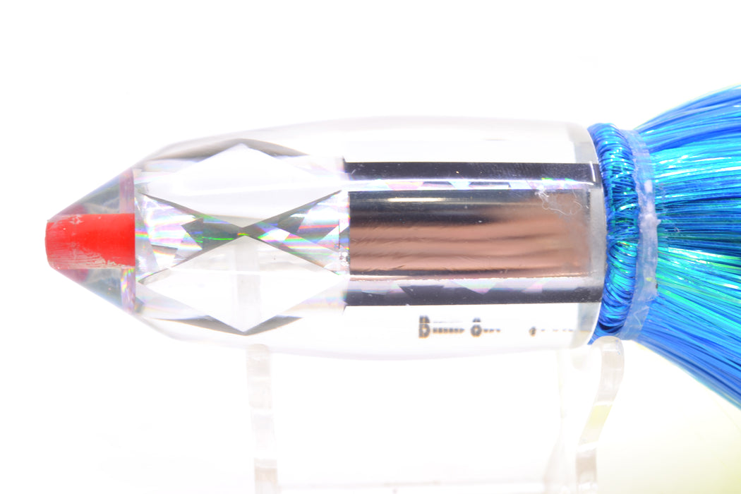 Aloha Lures Mirrored Silver Rainbow Flake Deep Six 9" 6oz Strobez Blue-Chartreuse GZE