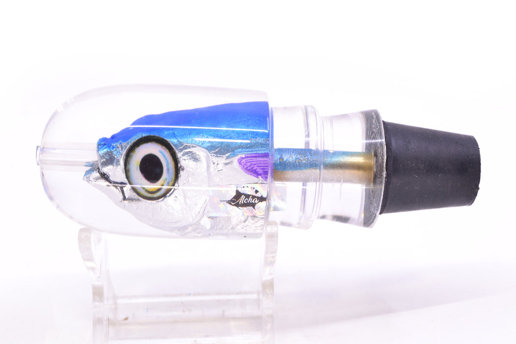 Aloha Lures Blue-Ice Blue Back Purple Fins Large Magic Malolo 12" 6.3oz