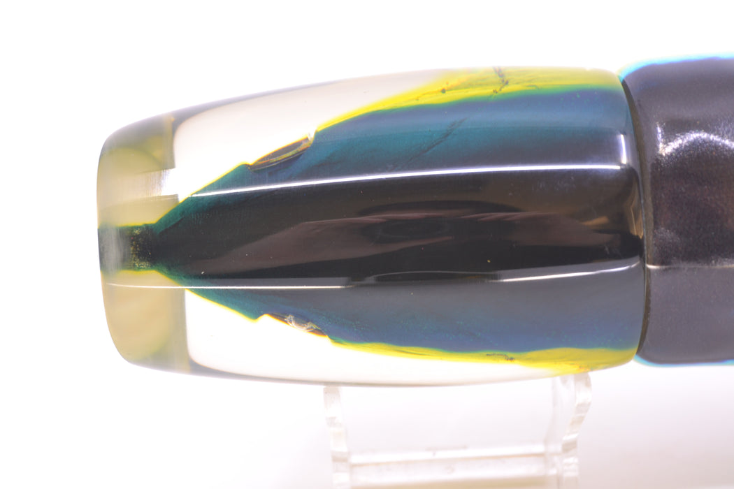 Ali'i Kai Lures Yellowfin Fish Head XL Kill Switch 14" 12.8oz Fire Tailz Vinyl Yellowfin