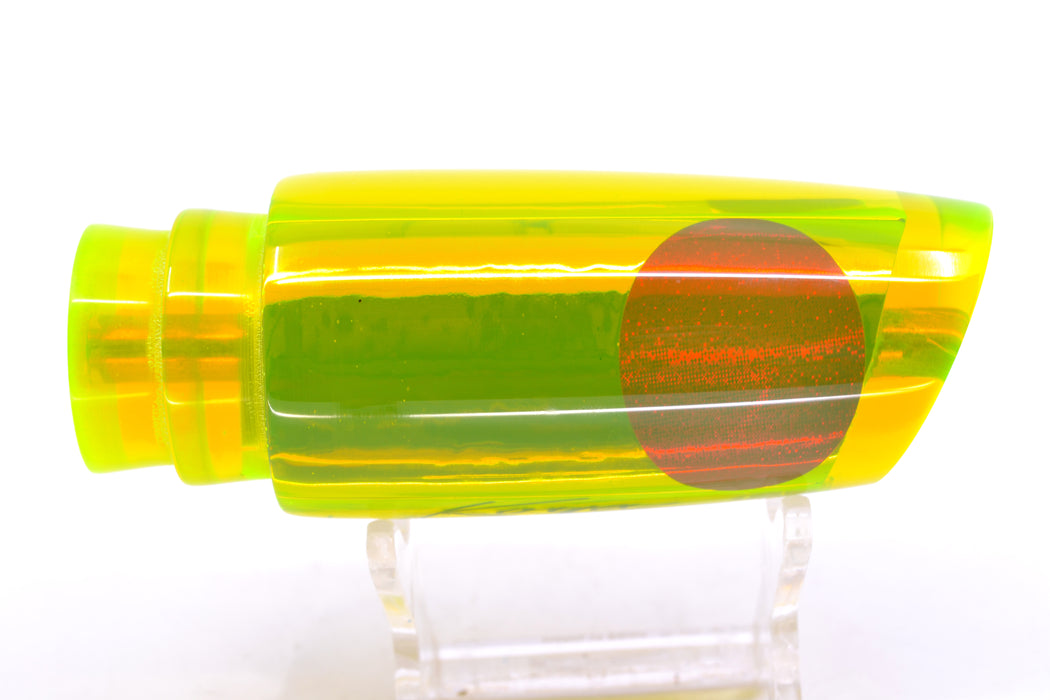 Koya Lures Chartreuse Resin Chrome Wrap Red Eyes Small 614 10" 5oz