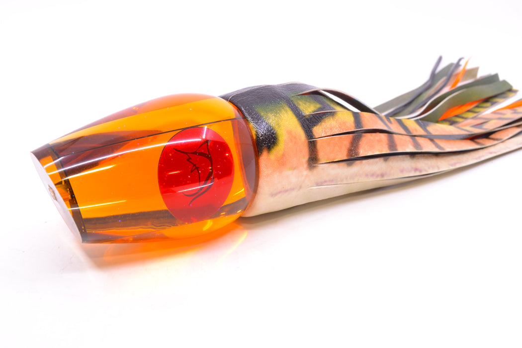 Bonze Lures Amber Mirrored Red Eyes Sugar Daddy 14" 15.5oz ALV Vinyl Fire Mackerel