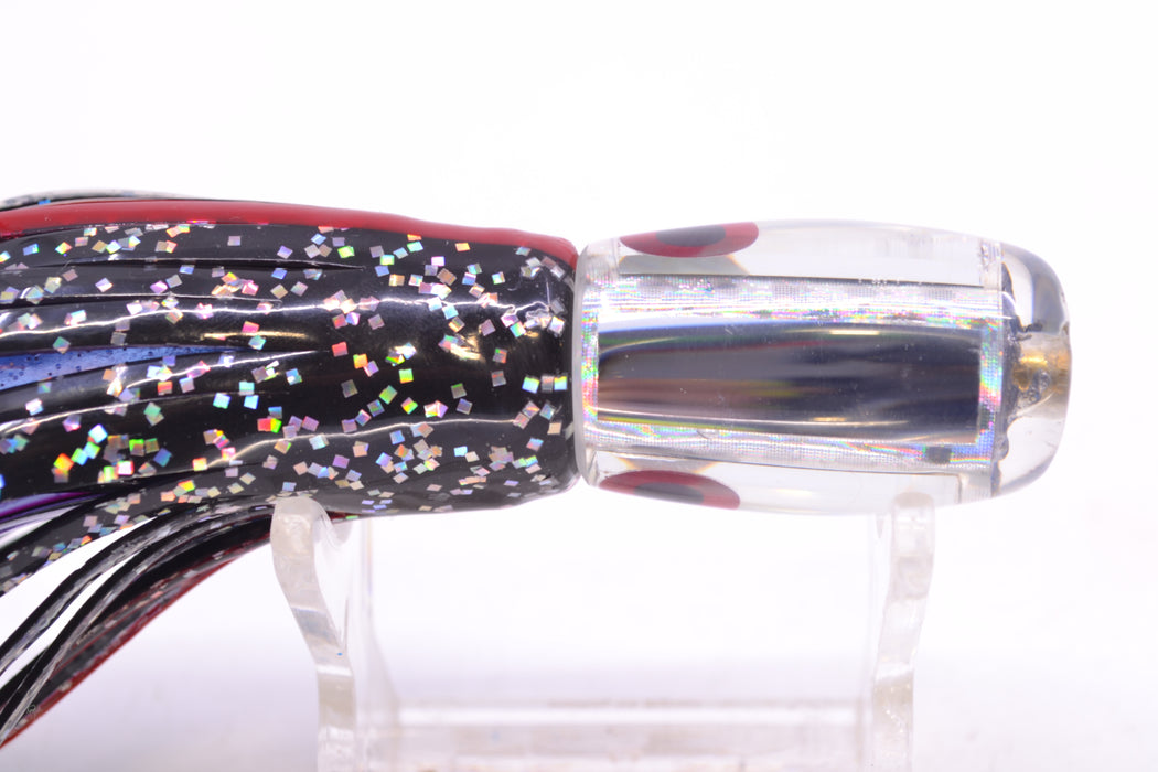 Coggin Lures Clear Mirrored Maui Peanut 5.5" 3oz Skirted Black-Red/Purple-Blue