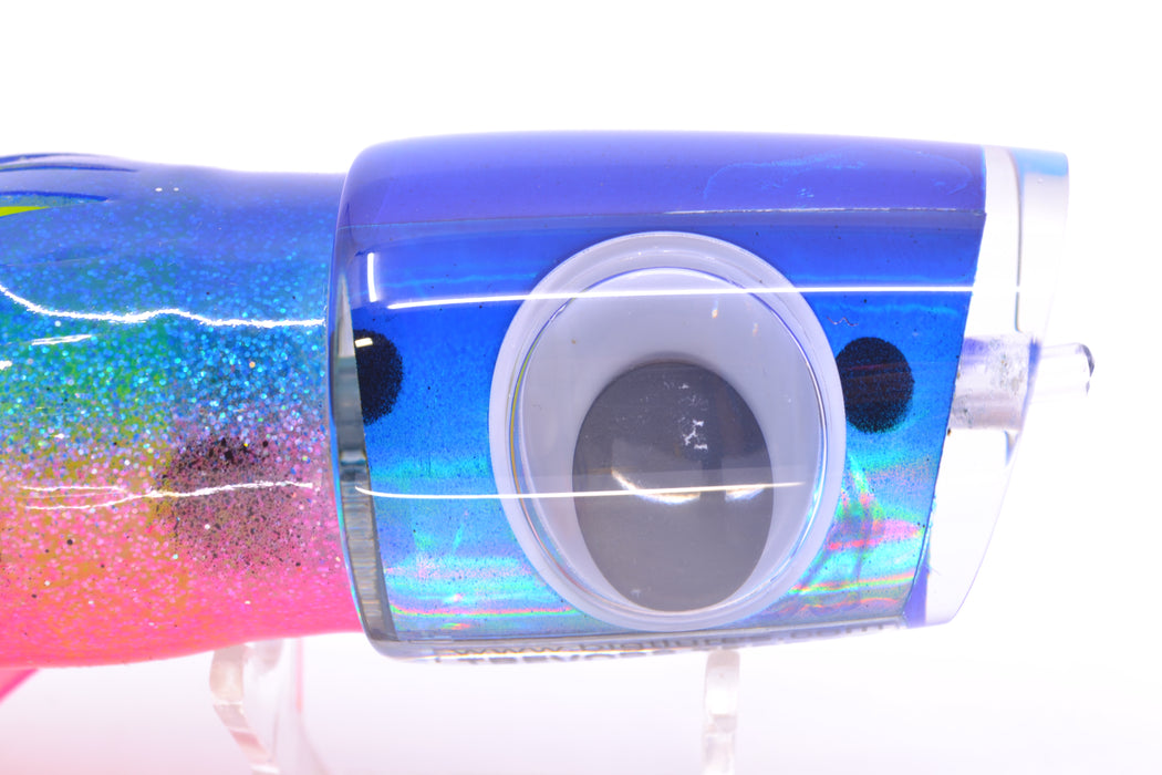 Big T Lures Blue-Silver Rainbow Pearl Black Dots Trevor's Terror 14" 10.5oz Skirted GZE