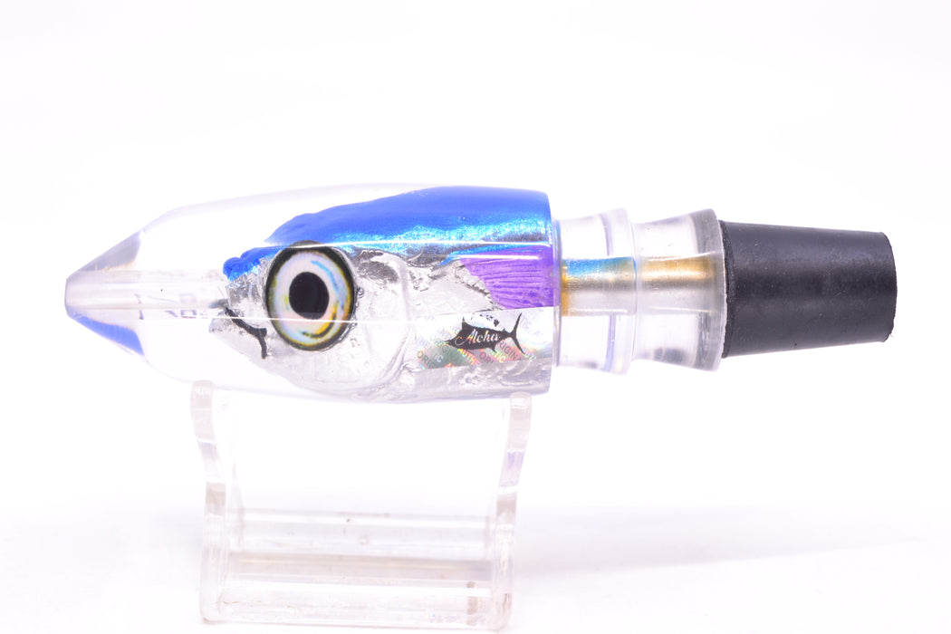 Aloha Lures Blue-Ice Blue Back Purple Fins Deep Six Malolo 9" 5.3oz GZE