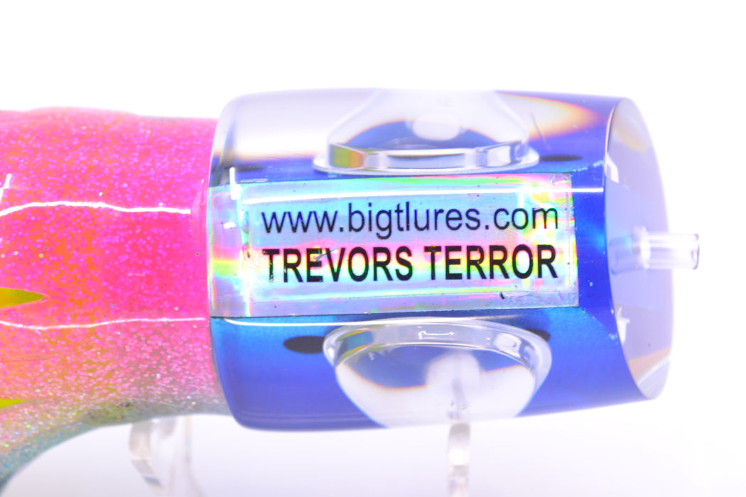Big T Lures Blue-Silver Rainbow Pearl Black Dots Trevor's Terror 14" 10.5oz Skirted GZE