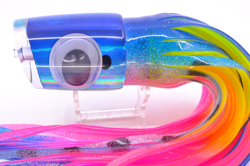 Big T Lures Blue-Silver Rainbow Pearl Black Dots Trevor's Terror 14" 10.5oz Skirted GZE