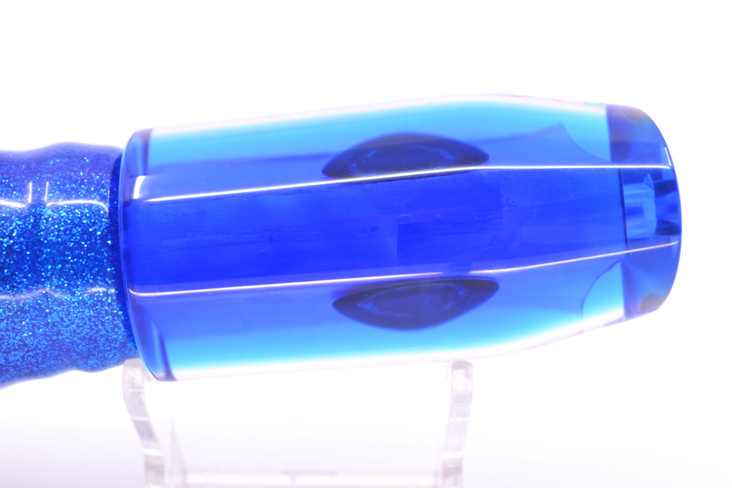Moyes Lures White MOP Blue Back Taxi Eyes Davey Boy 12" 8oz Skirted Blue-Silver GZE