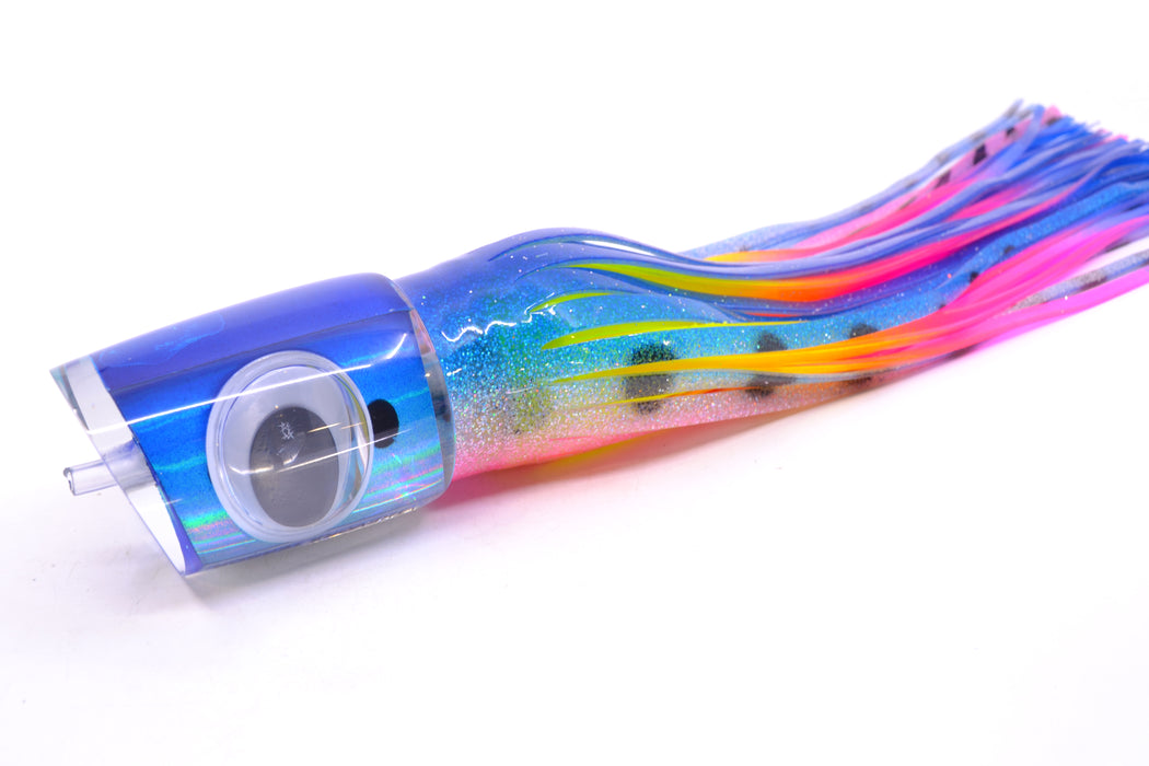 Big T Lures Blue-Silver Rainbow Pearl Black Dots Trevor's Terror 14" 10.5oz Skirted GZE